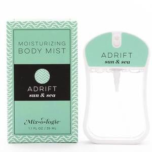 NEW MIXOLOGIE adrift (sun & sea) moisturizing body mist in mint